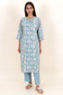 Bizzy Lizzy Kurta Pant Set With Kota Dupatta In Block Print